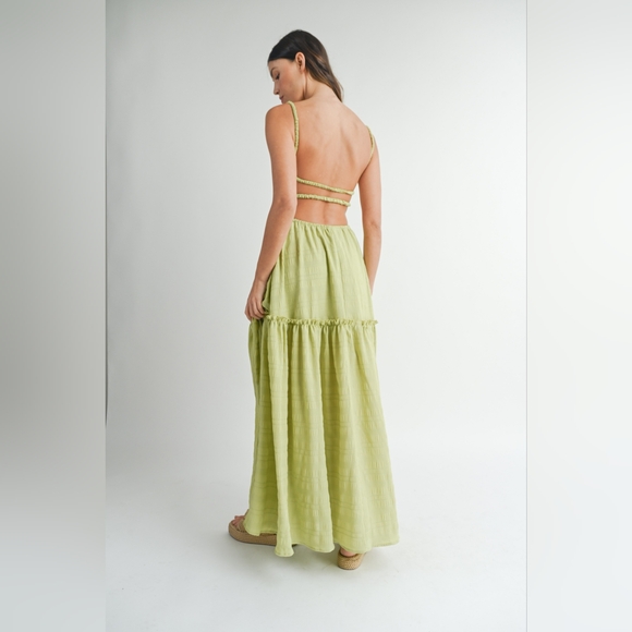 MABLE Cutout Waist Backless Maxi Dress - Picture 2 of 6